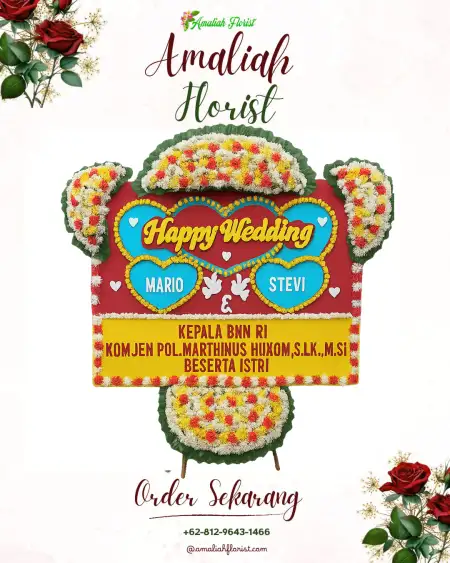 Papan Bunga Pernikahan Margamulya